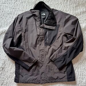North Face Men's Hyvent Rain Ski Jacket Fall Coat Black Gray Waterproof Size M